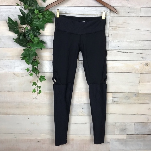 Track & Bliss Black Cut Out Leggings Pants Small - Picture 2 of 8